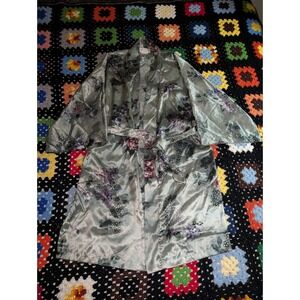 Women's California Dynasty Floral Lingerie‎ Robe Nightgown Sleepwear Size Small
